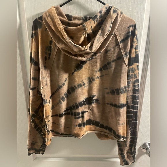 Victoria’s Secret Pink Brand Summer Lounge Full Zip Down Brown and Black Tie Dye - Picture 2 of 7